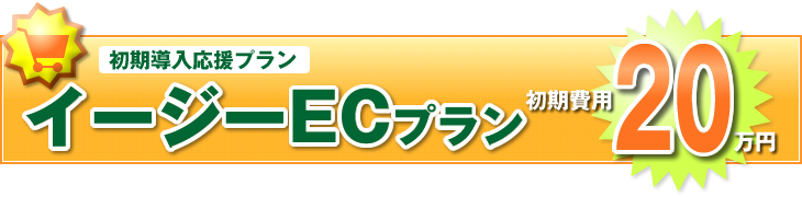 初期導入応援プラン　イージーECプラン　初期費用20万円