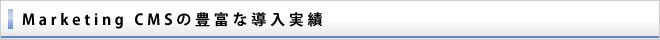 Marketing CMSの豊富な導入実績